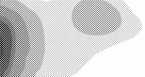 Halftone wave background. Curved gradient texture or pattern. Vertical gradie Illustrazione stock
