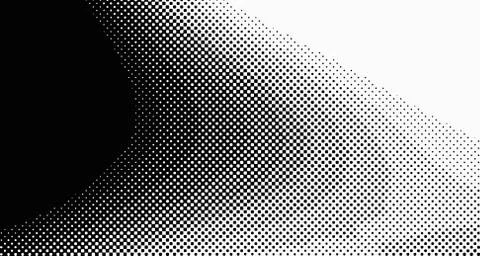 Halftone wave background. Curved gradient texture or pattern. Vertical gradie 스톡 일러스트