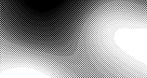 Halftone wave background. Curved gradient texture or pattern. Vertical gradie Illustrazione stock