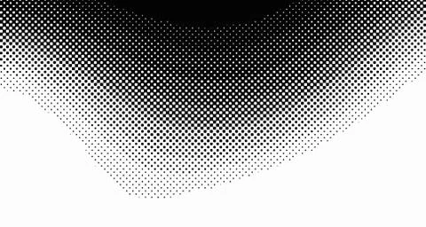 Halftone wave background. Curved gradient texture or pattern. Vertical gradie Illustrazione stock