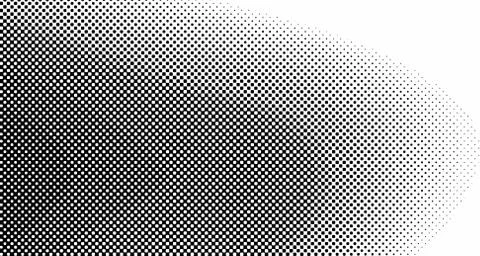 Halftone wave background. Curved gradient texture or pattern. Vertical gradie Illustrazione stock