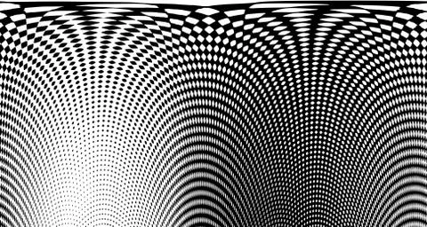 Halftone wave background. Curved gradient texture or pattern. Vertical gradie Stock Illustration