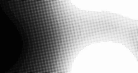 Halftone wave background. Curved gradient texture or pattern. Vertical gradie Illustrazione stock