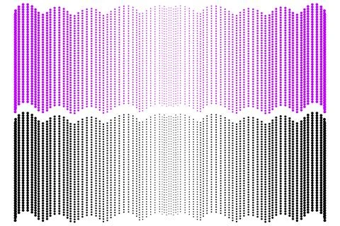 Halftone Wave Dot Pattern Gradient in Purple and Black Illustrazione stock