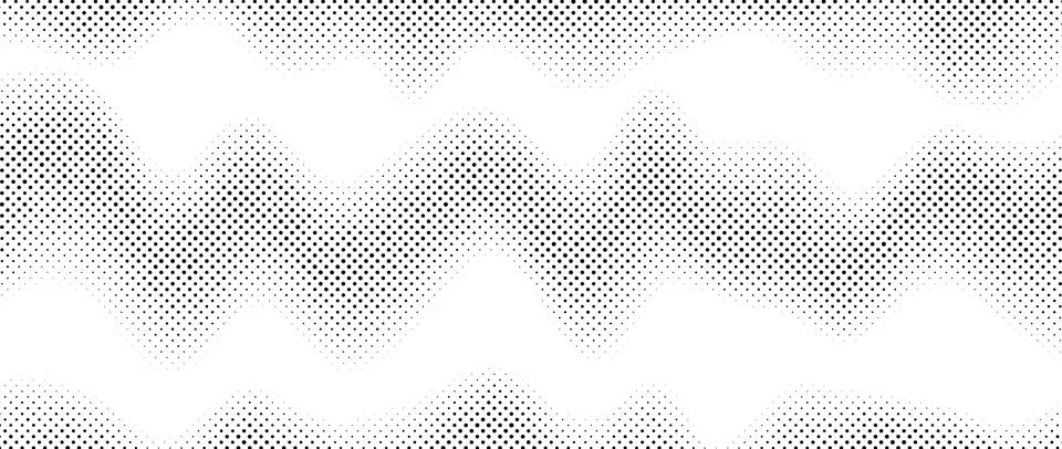 Halftone wave gradient texture. Faded noise grain wallpaper. Black and white イラスト素材