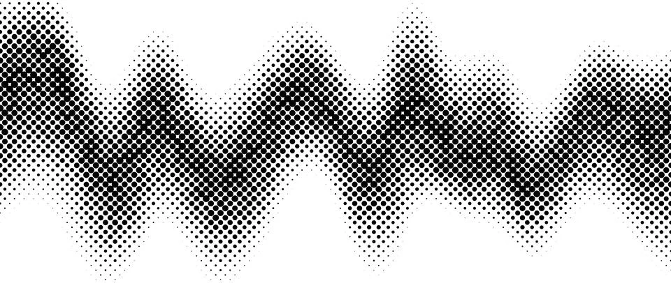 Halftone wave gradient texture. Faded noise grain wallpaper. Black and white イラスト素材