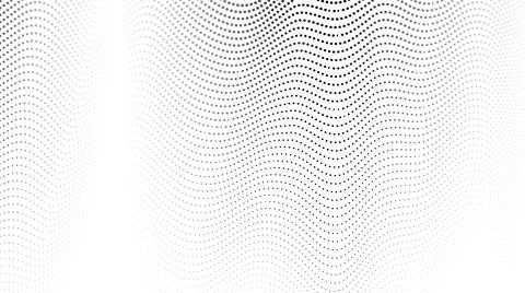 Halftone wave lines background. Abstract dotted stripes texture. Warped and 스톡 일러스트
