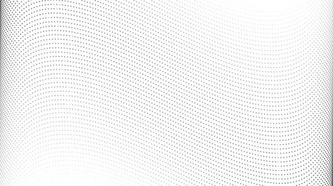 Halftone wave lines background. Abstract dotted stripes texture. Warped and Illustrazione stock