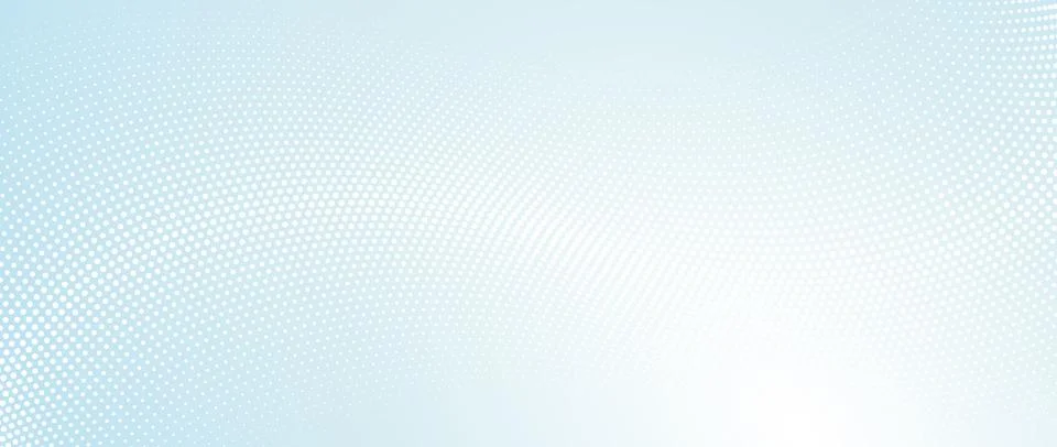 Halftone wave lines texture. White dotted stripes on light blue background Stock Illustration