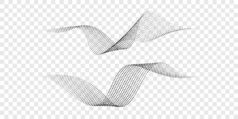 Halftone wave pattern vector abstract background 스톡 일러스트