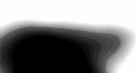 Halftone wave psychedelic background. Curved gradient texture or pattern. Ver Illustrazione stock