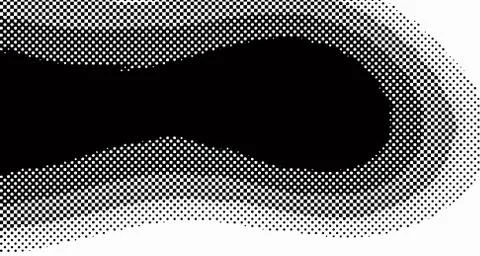 Halftone wave psychedelic background. Curved gradient texture or pattern. Ver Stock Illustration