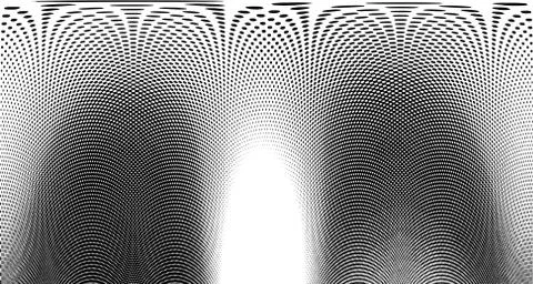 Halftone wave psychedelic background. Curved gradient texture or pattern. Ver イラスト素材
