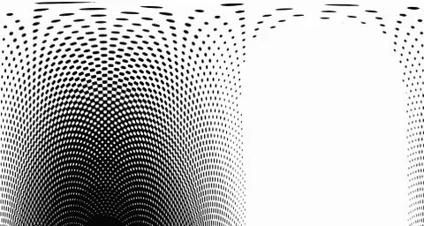 Halftone wave psychedelic background. Curved gradient texture or pattern. Ver イラスト素材