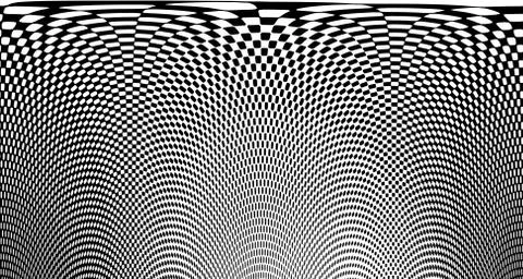 Halftone wave psychedelic background. Curved gradient texture or pattern. Ver Stock Illustration