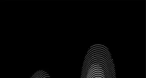 Halftone wave psychedelic background. Curved gradient texture or pattern. Ver Illustrazione stock