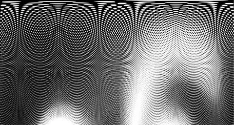 Halftone wave psychedelic background. Curved gradient texture or pattern. Ver Stock Illustration