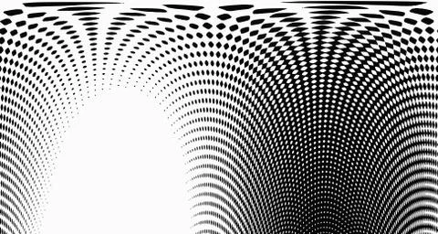 Halftone wave psychedelic background. Curved gradient texture or pattern. Ver イラスト素材