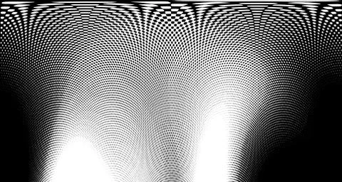 Halftone wave psychedelic background. Curved gradient texture or pattern. Ver Stock Illustration