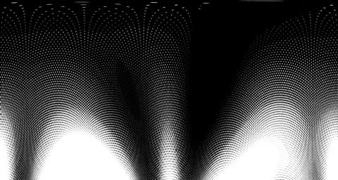 Halftone wave psychedelic background. Curved gradient texture or pattern. Ver Stock Illustration