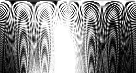 Halftone wave psychedelic background. Curved gradient texture or pattern. Ver Stock Illustration