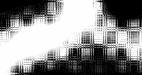 Halftone wave psychedelic background. Curved gradient texture or pattern. Ver Illustrazione stock