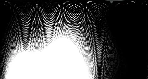 Halftone wave psychedelic background. Curved gradient texture or pattern. Ver Stock Illustration