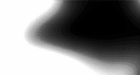 Halftone wave psychedelic background. Curved gradient texture or pattern. Ver Illustrazione stock