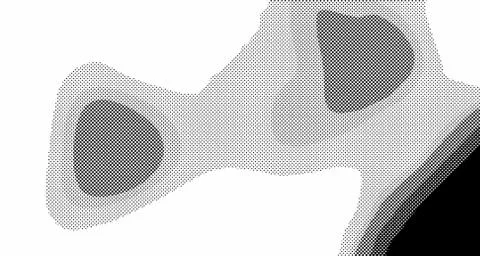 Halftone wave psychedelic background. Curved gradient texture or pattern. Ver Illustrazione stock