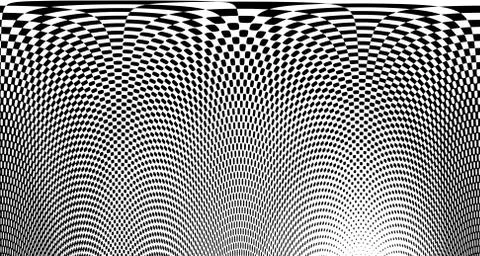 Halftone wave psychedelic background. Curved gradient texture or pattern. Ver イラスト素材