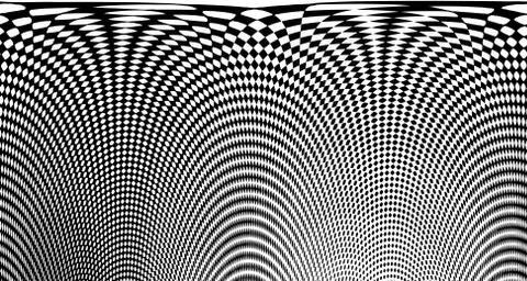 Halftone wave psychedelic background. Curved gradient texture or pattern. Ver 스톡 일러스트