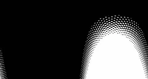 Halftone wave psychedelic background. Curved gradient texture or pattern. Ver Illustrazione stock