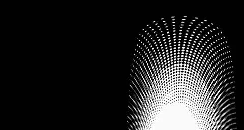 Halftone wave psychedelic background. Curved gradient texture or pattern. Ver Stock Illustration