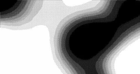 Halftone wave psychedelic background. Curved gradient texture or pattern. Ver Illustrazione stock