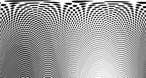 Halftone wave psychedelic background. Curved gradient texture or pattern. Ver イラスト素材