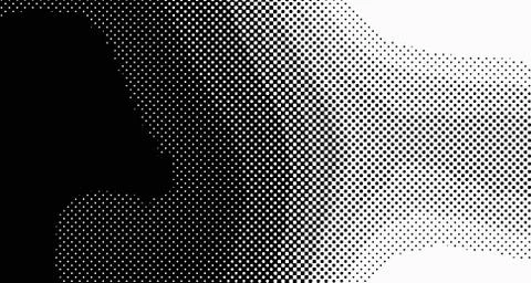 Halftone wave psychedelic background. Curved gradient texture or pattern. Ver Stock Illustration