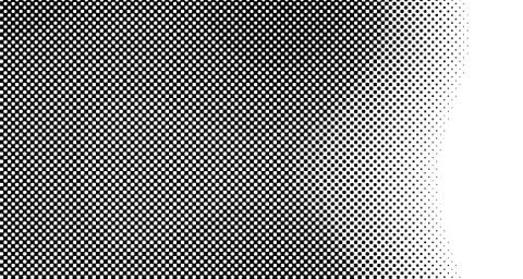 Halftone wave psychedelic background. Curved gradient texture or pattern. Ver Illustrazione stock