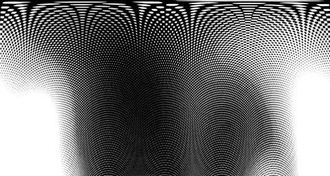 Halftone wave psychedelic background. Curved gradient texture or pattern. Ver Stock Illustration