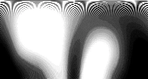 Halftone wave psychedelic background. Curved gradient texture or pattern. Ver イラスト素材