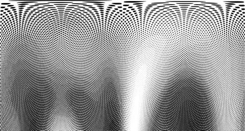 Halftone wave psychedelic background. Curved gradient texture or pattern. Ver 스톡 일러스트