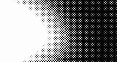 Halftone wave psychedelic background. Curved gradient texture or pattern. Ver Illustrazione stock
