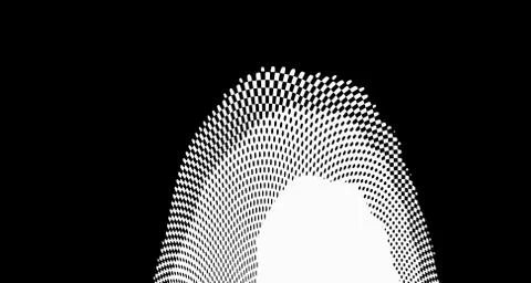 Halftone wave psychedelic background. Curved gradient texture or pattern. Ver 스톡 일러스트