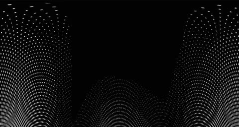 Halftone wave psychedelic background. Curved gradient texture or pattern. Ver イラスト素材