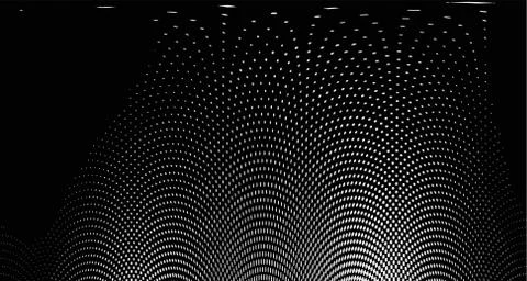 Halftone wave psychedelic background. Curved gradient texture or pattern. Ver Stock Illustration