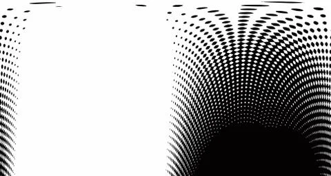 Halftone wave psychedelic background. Curved gradient texture or pattern. Ver Stock Illustration