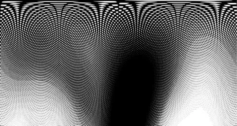 Halftone wave psychedelic background. Curved gradient texture or pattern. Ver Stock Illustration