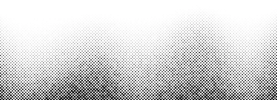 Halftone wavy grunge gradient background. Faded grain gritty wallpaper. Black Stock Illustration