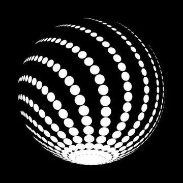 Halftone white circle Stock Illustration