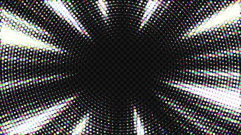 Halftone White Rays Zoom In Motion Effect, PNG Ready, Vector Illustration Stock Illustration