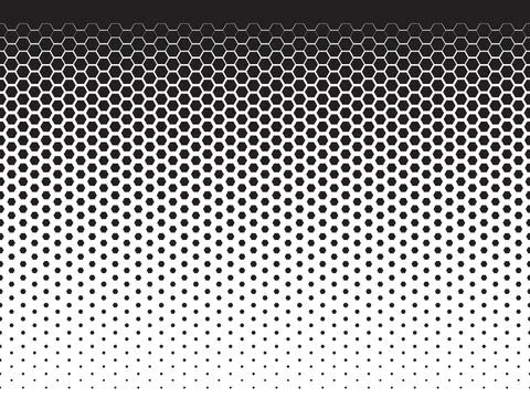Halftpne geometric pattern seamless. Vector background black and white stile Stock Illustration